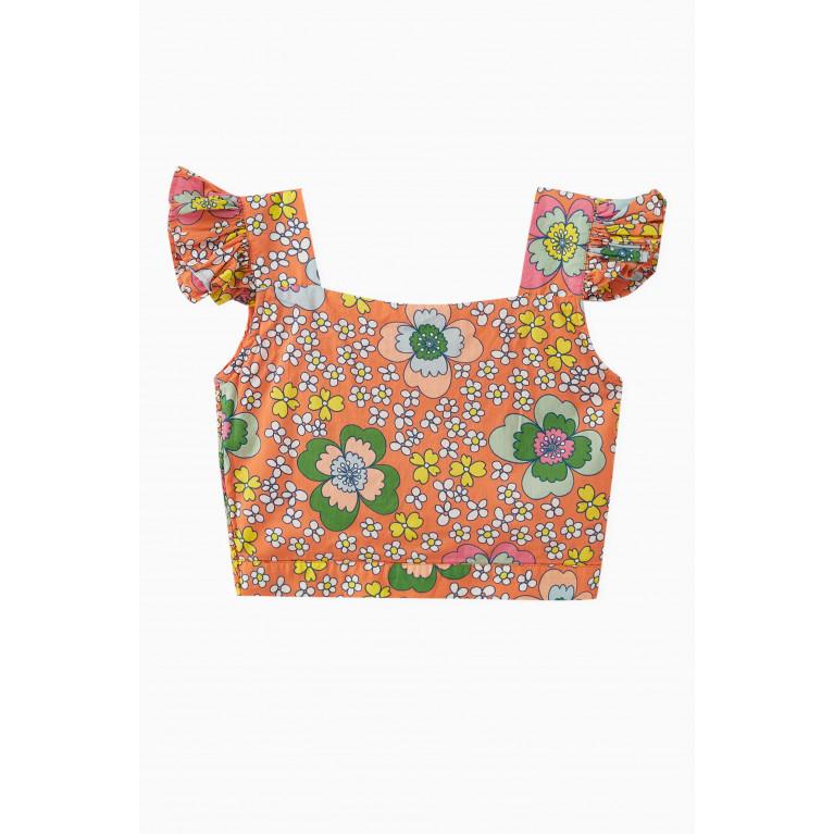 Stella McCartney - Floral Cropped Blouse in Cotton