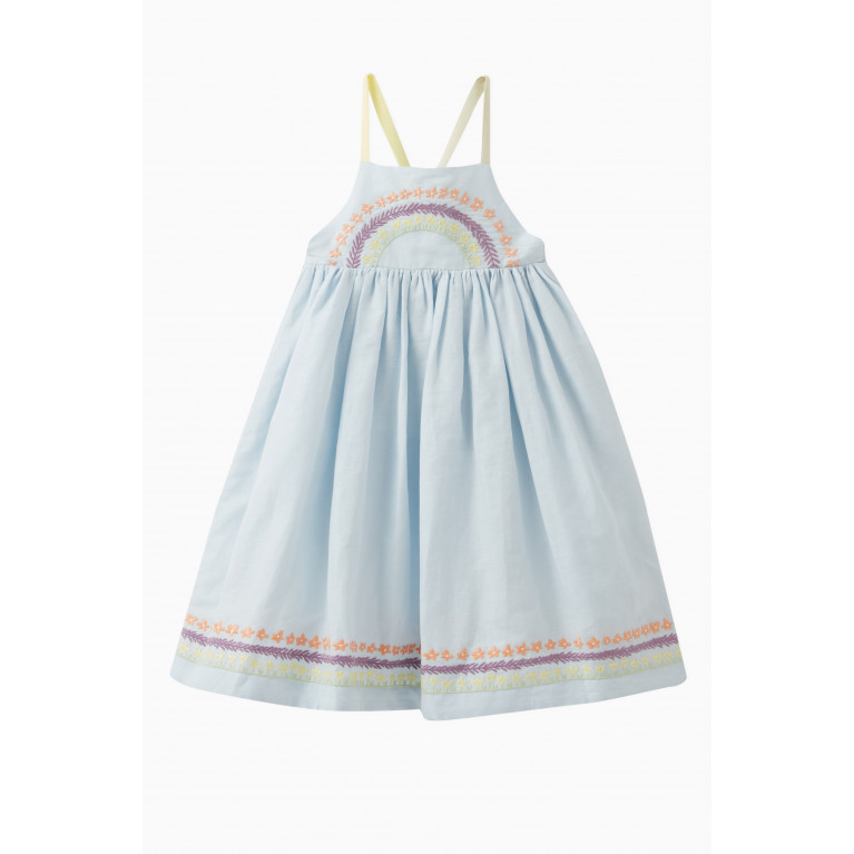 Stella McCartney - Rainbow Embroidered Dress in Cotton Blend