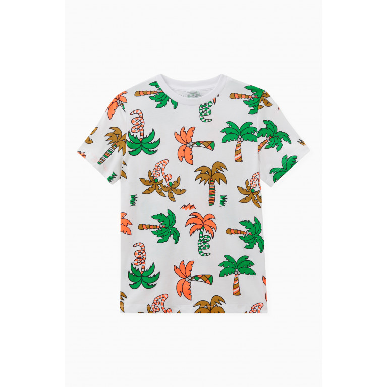 Stella McCartney - Palm Tree Print T-Shirt in Organic Cotton