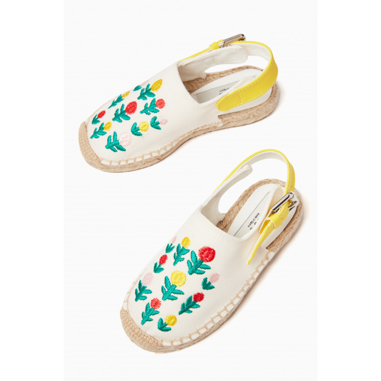 Stella McCartney - Floral Embroidered Espadrilles in Canvas