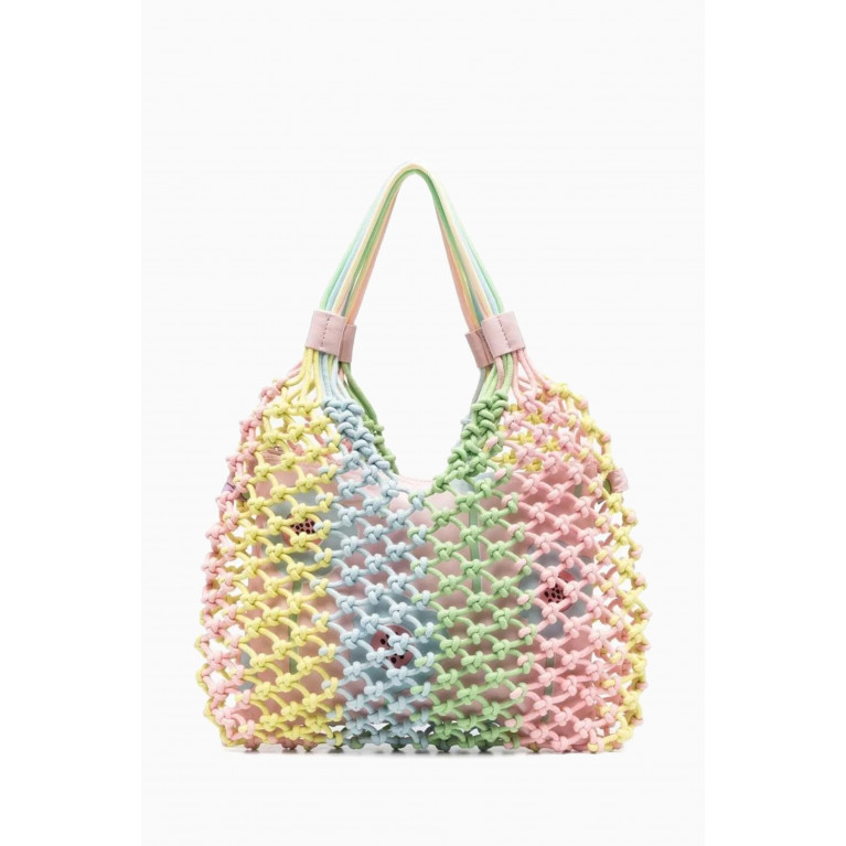 Stella McCartney - Rainbow Knitted Shoulder Bag in Cotton