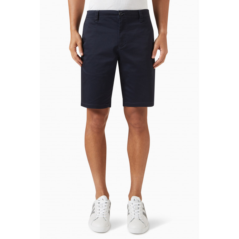 Armani Exchange - Bermuda Shorts in Cotton Blend Blue