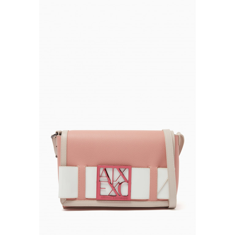Armani Exchange - Susy AE Crossbody Bag in Faux Leather Pink