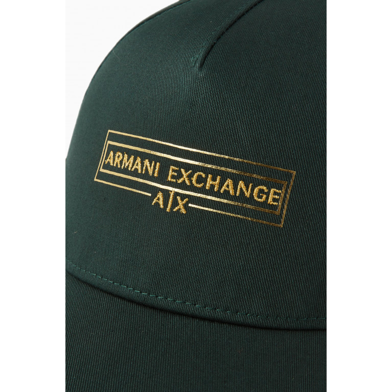 Armani - Logo Baseball Cap in Cotton Green