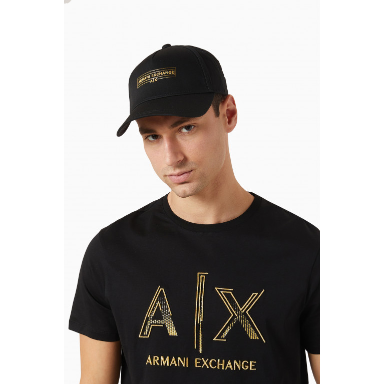 Armani - Logo Baseball Cap in Cotton Black