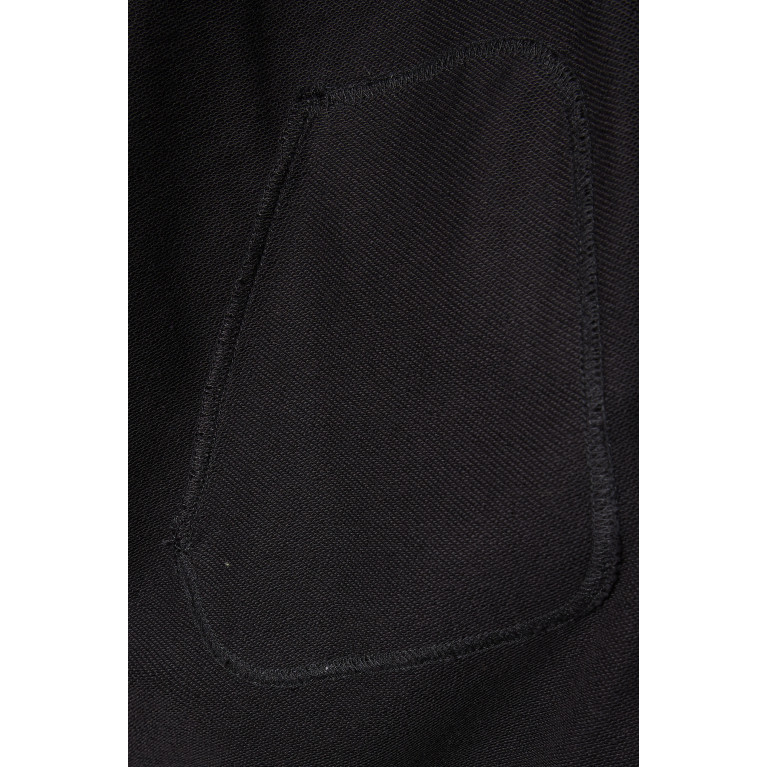 Armani - AX Logo-patch Hoodie in Organic Cotton Black