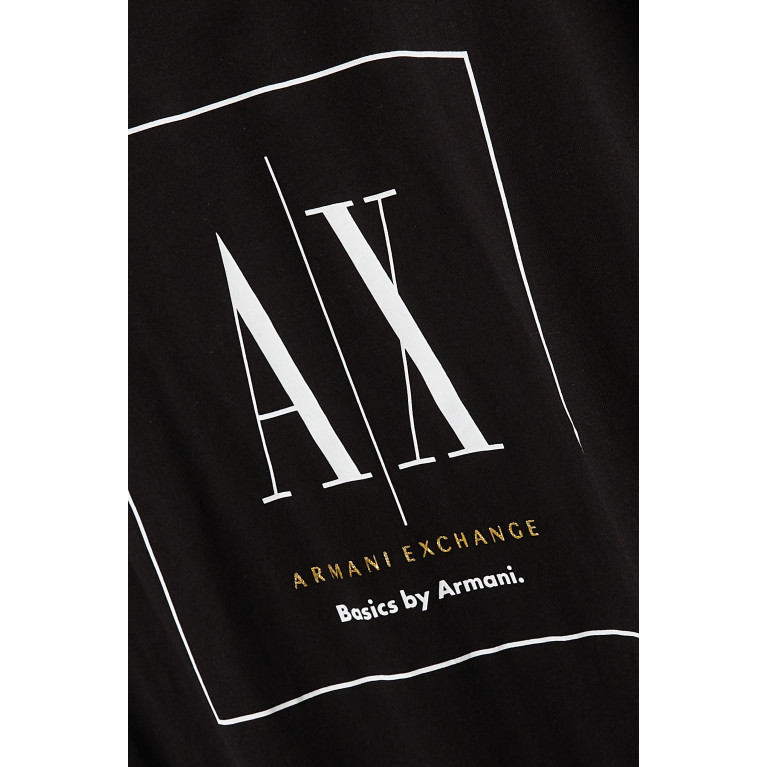 Armani Exchange - Logo T-shirt in Cotton-jersey Black