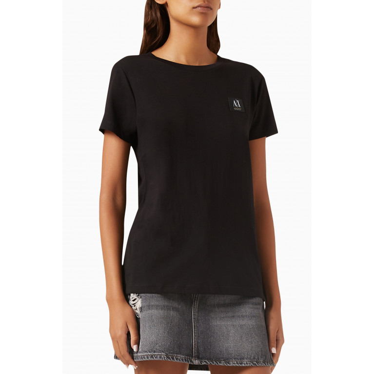 Armani Exchange - Chest Logo T-shirt in Cotton-jersey Black