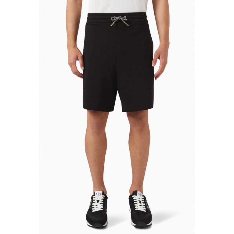 Armani Exchange - Sweat Shorts in Cotton Jersey Black