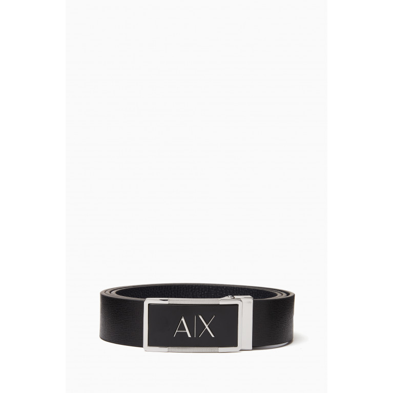 Armani - AX Double Buckle Belt in Leather