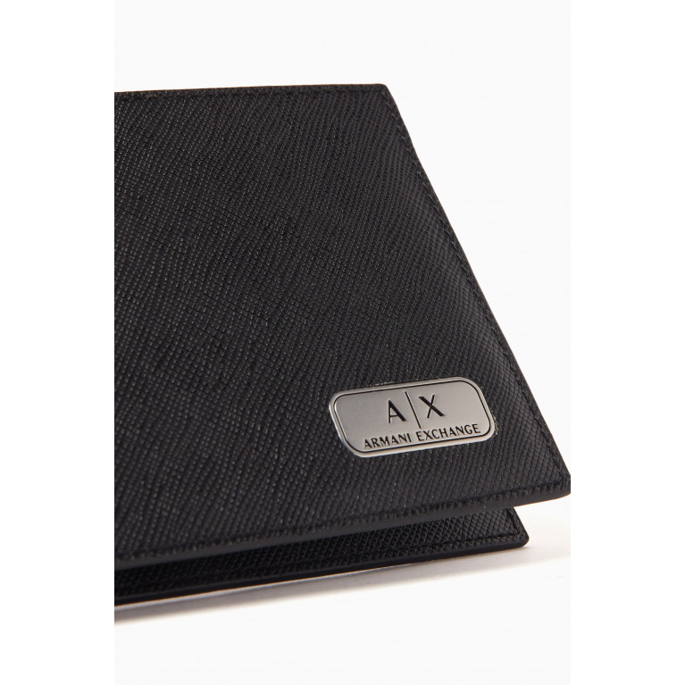 Armani - Ivan Metal Logo Bifold Wallet in Leather