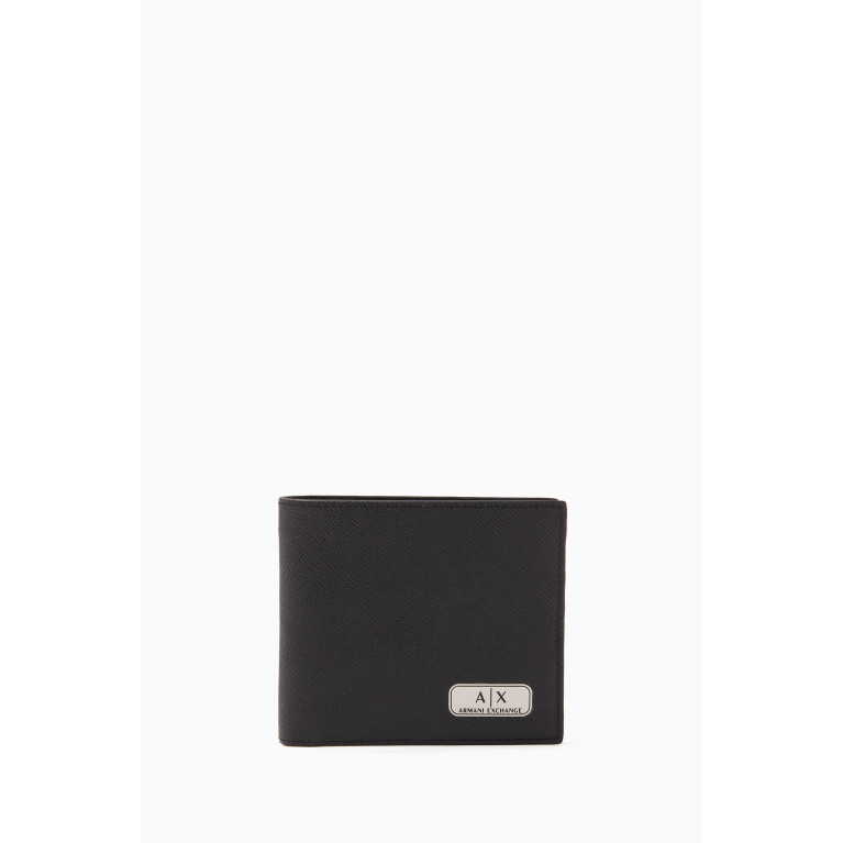 Armani - Ivan Metal Logo Bifold Wallet in Leather