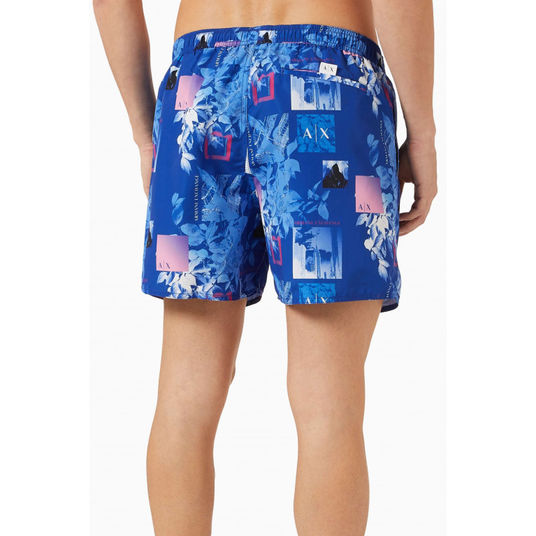 Armani Exchange - Floral Print Swim Shorts in Nylon