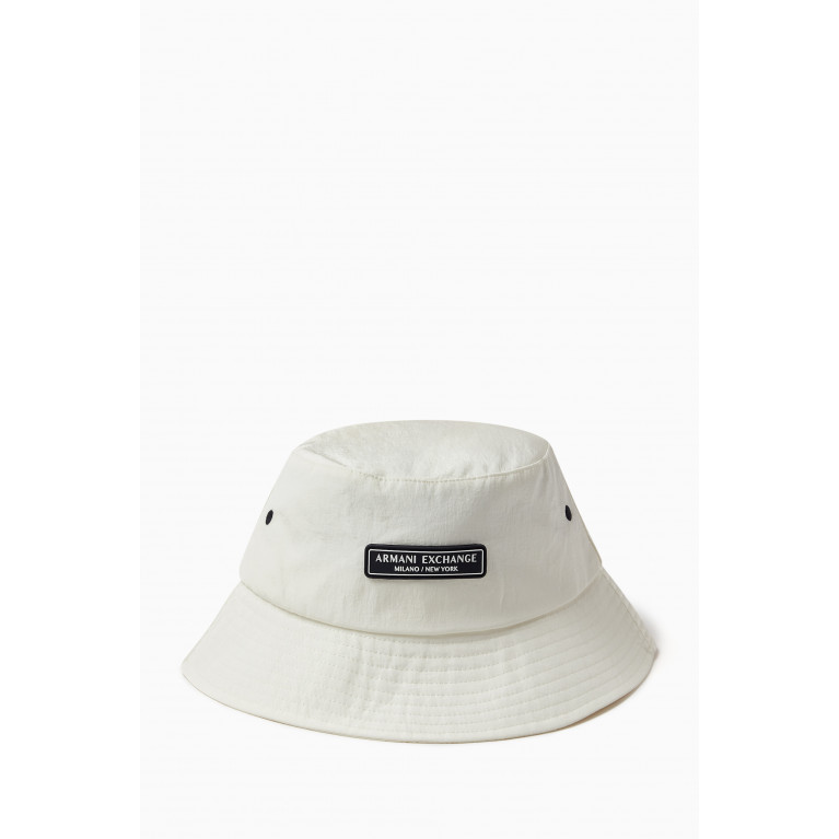 Armani - Logo Patch Bucket Hat in Cotton