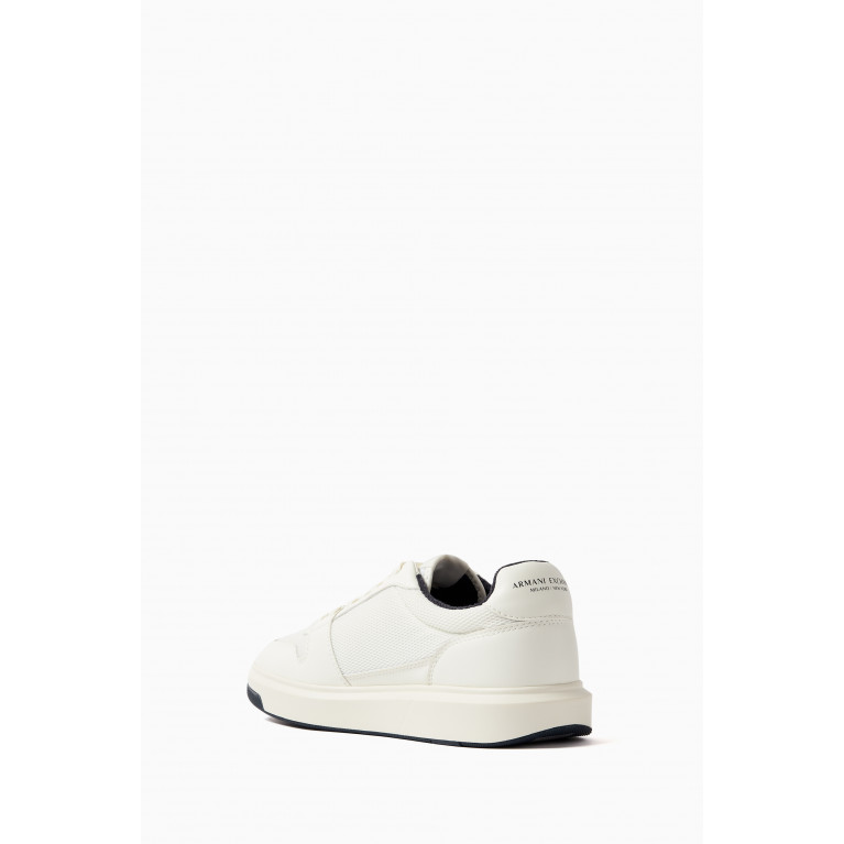 Armani Exchange - Venice AX Low-top Sneakers in Techno Fabric White