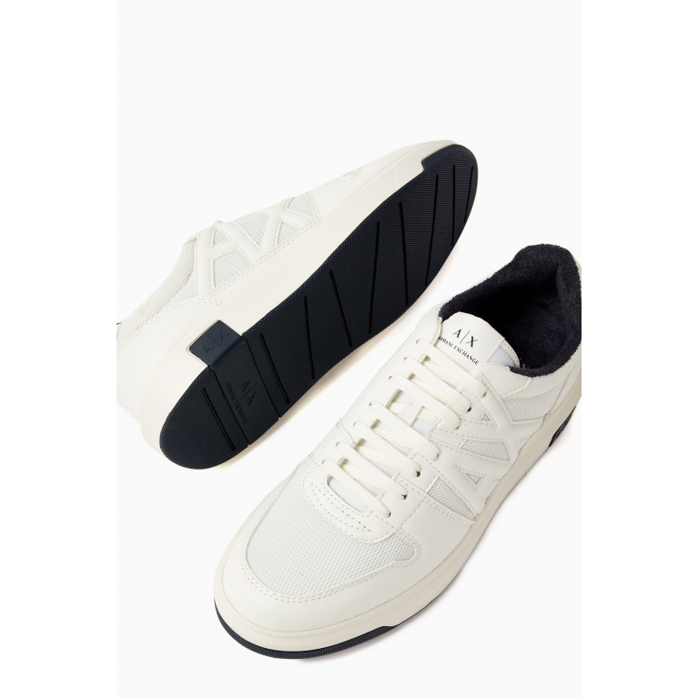 Armani Exchange - Venice AX Low-top Sneakers in Techno Fabric White