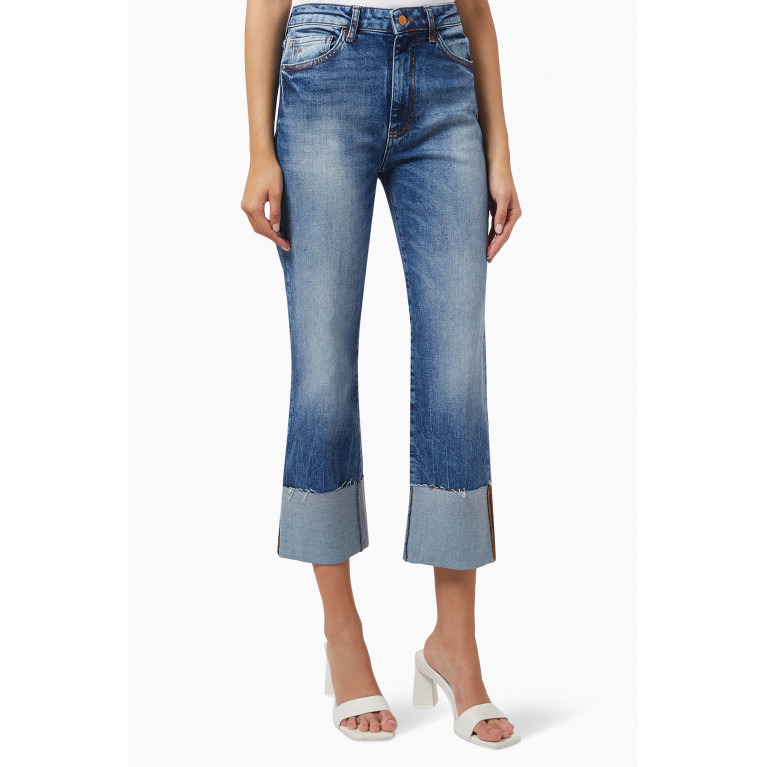 Armani Exchange - J85 Cuffed Straight Cropped Jeans in Denim
