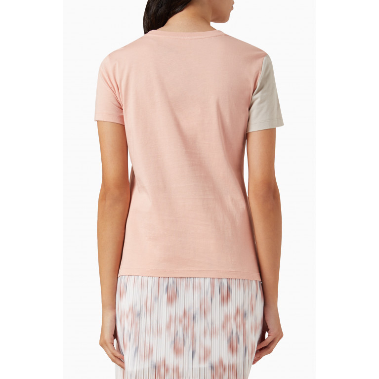Armani Exchange - Colour-block Logo T-shirt in Cotton