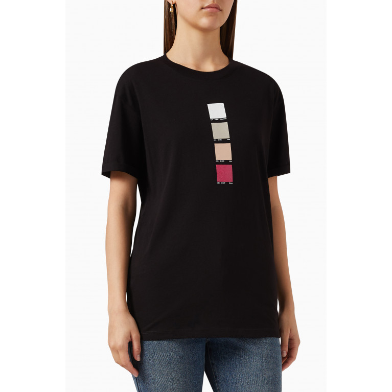 Armani - Shade Card T-shirt in Cotton Jersey Black