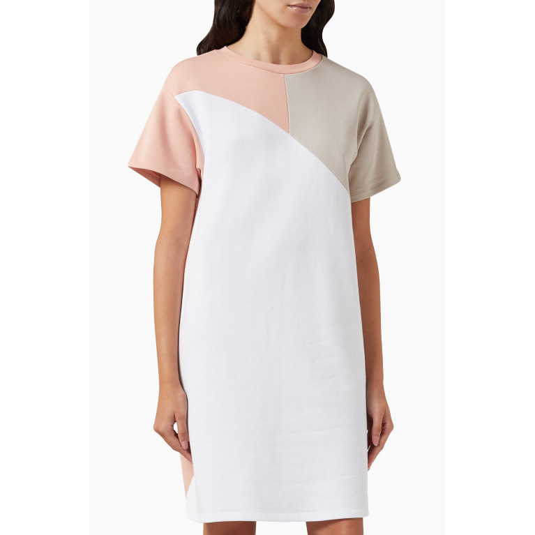 Armani Exchange - Colour-block Logo Dress in Organic Cotton