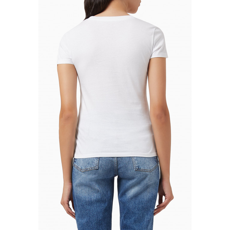 Armani Exchange - Wave Logo T-shirt in Cotton White