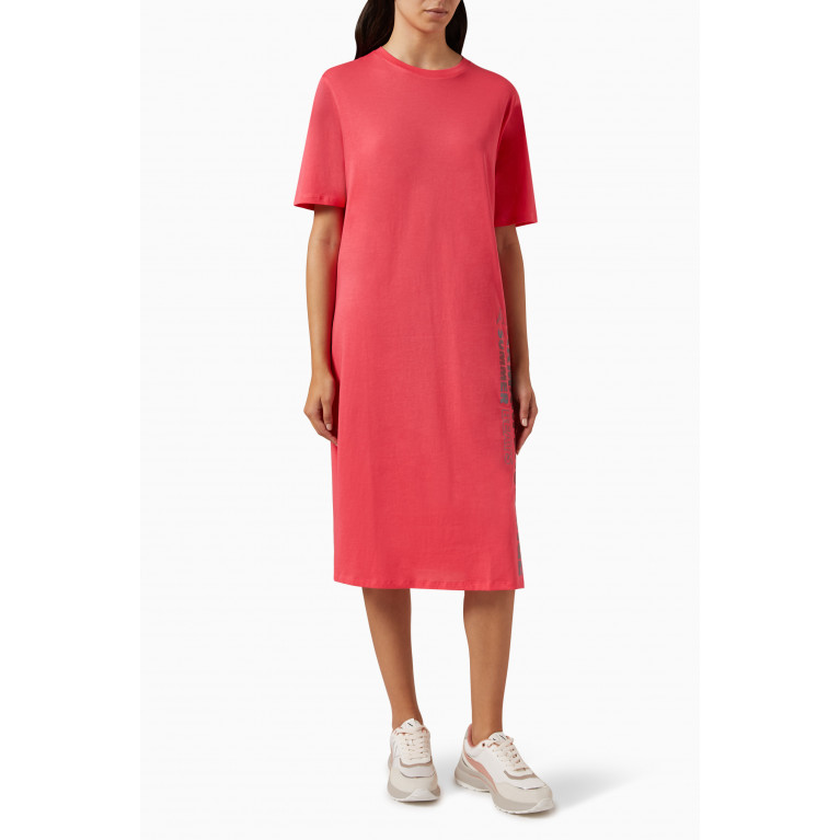 Armani Exchange - Summer Beats T-shirt Midi Dress in Jersey Pink