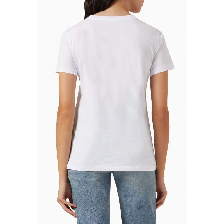Armani Exchange - Logo Embellished T-shirt in Cotton White