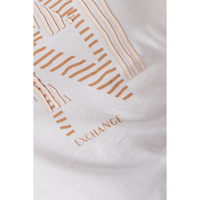 Armani - Faded Waves Logo T-shirt in Jersey White