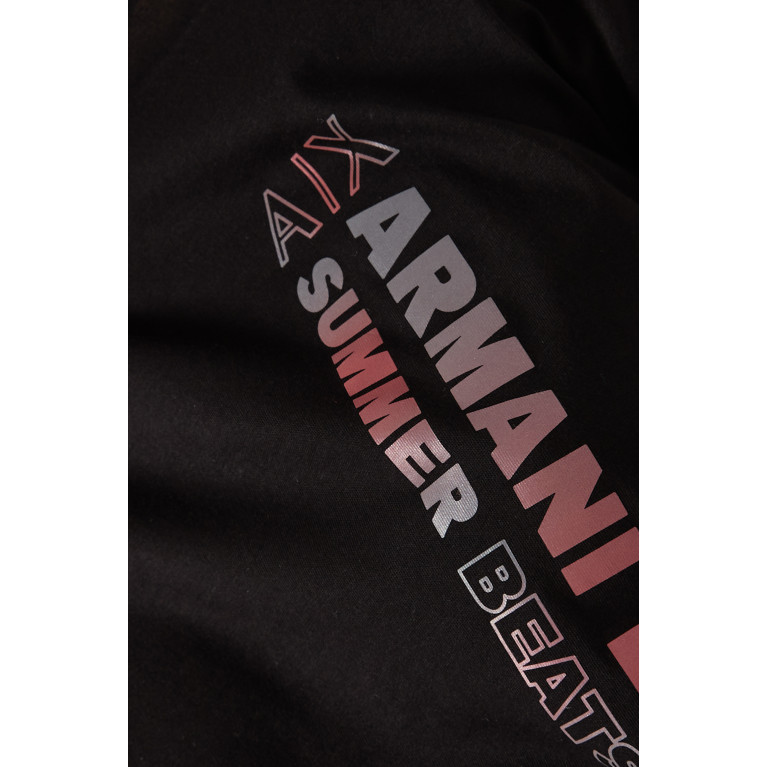 Armani - Summer Beats Print T-shirt in Jersey Black