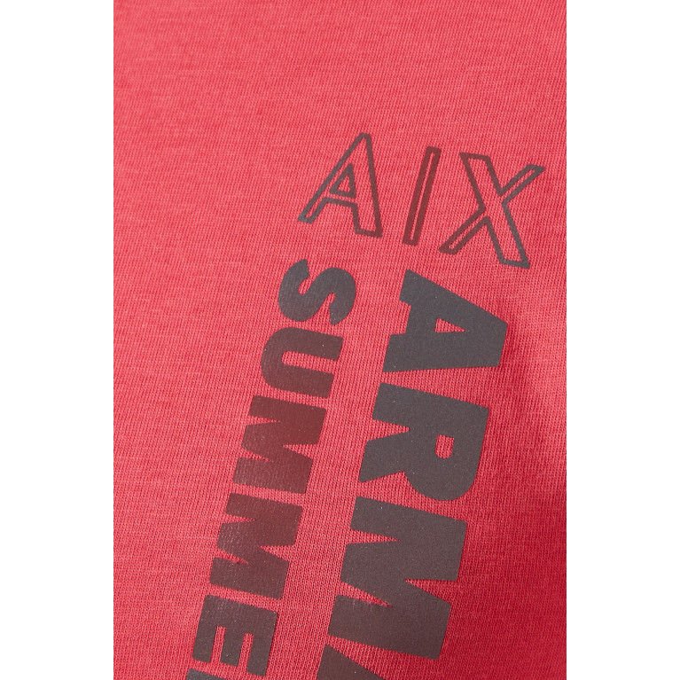 Armani Exchange - Summer Beats Print T-shirt in Jersey Pink