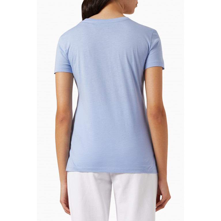 Armani Exchange - Signature Logo T-shirt in Jersey Blue