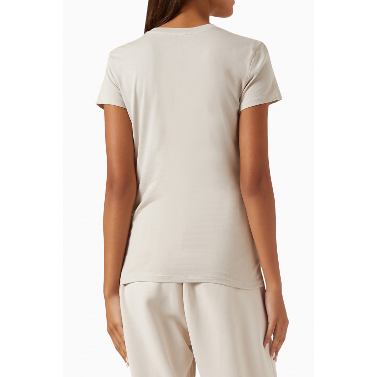 Armani Exchange - V-neck Logo Slim T-shirt in Cotton-jersey Neutral