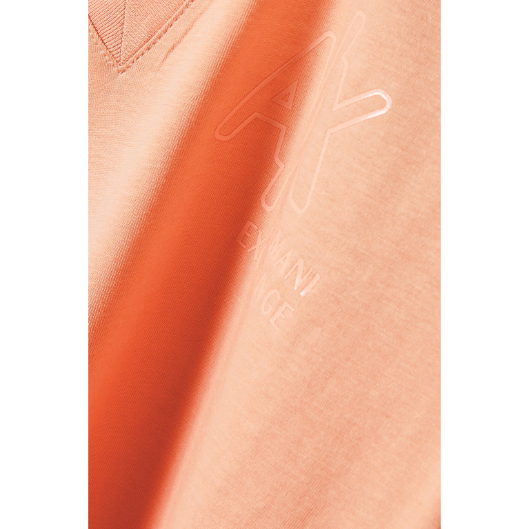 Armani Exchange - V-neck Logo Slim T-shirt in Cotton-jersey Pink