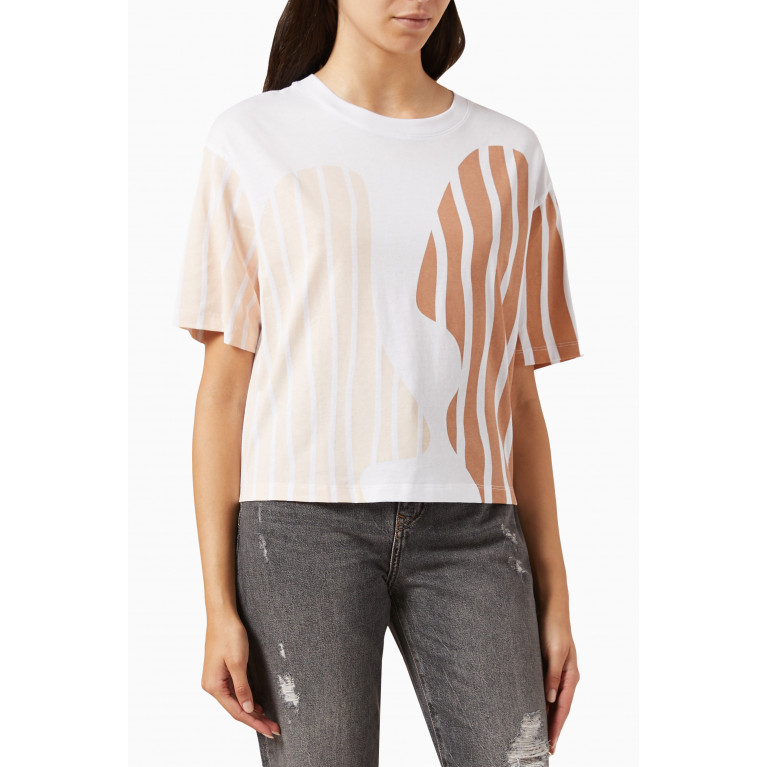 Armani - Waves Print T-shirt in Jersey