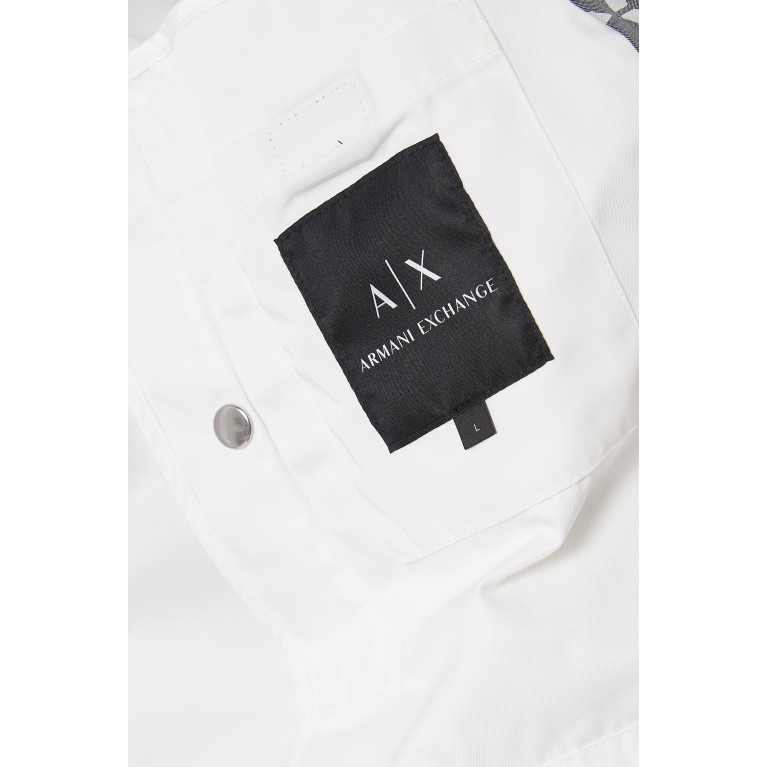 Armani Exchange - Blouson Hooded Jacket in Nylon White