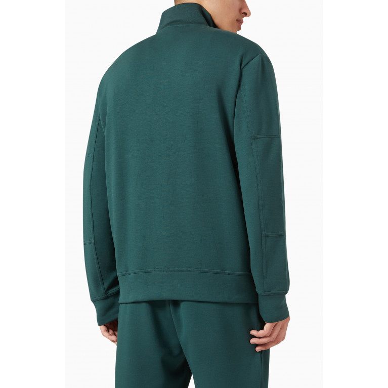 Armani Exchange - Embossed Logo Sweatshirt in Cotton Green