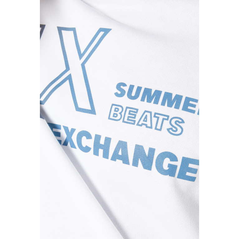 Armani Exchange - Summer Beats Hoodie in Fleece White