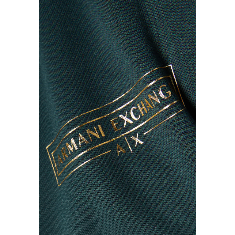 Armani - Gold Foil Logo Sweatshirt in Polyester Green