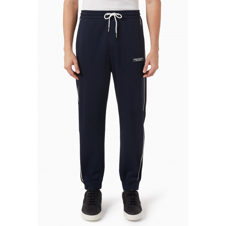 Armani Exchange - Logo Sweatpants in Cotton Jersey Blue