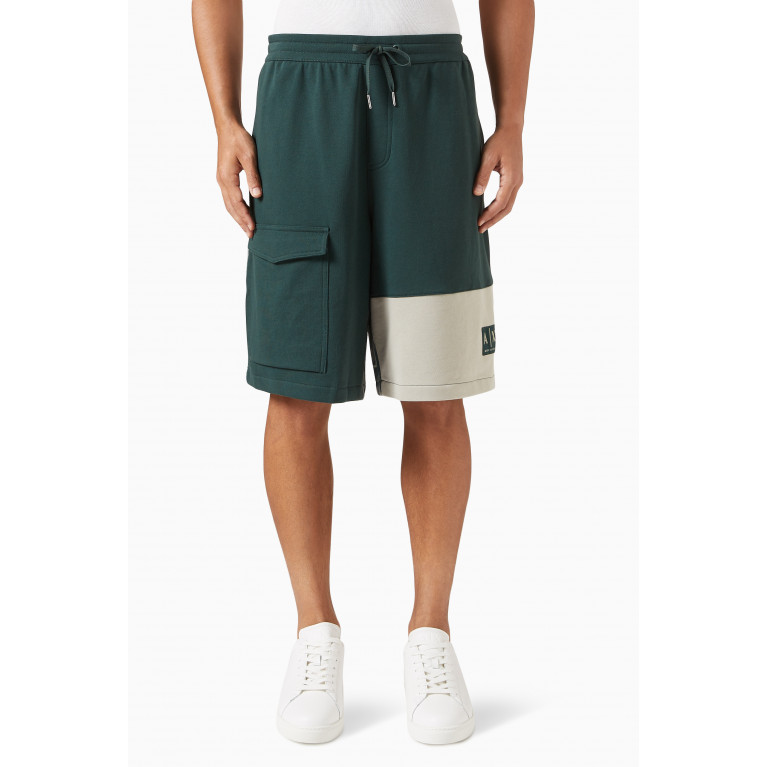 Armani Exchange - Urban Field Print Sweat shorts in Cotton Blend