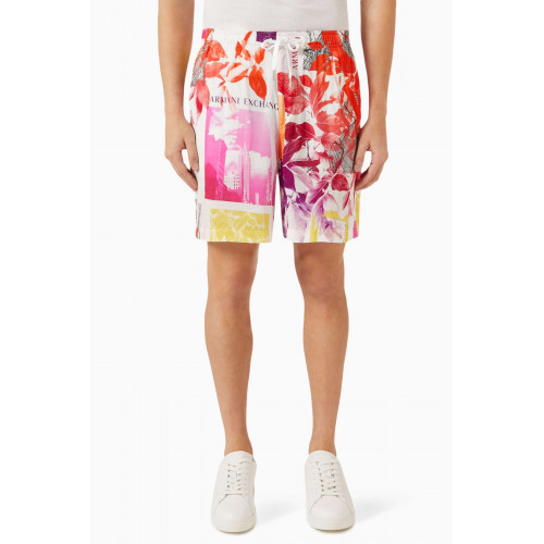 Armani Exchange - Floral Print Bermuda Shorts in Viscose
