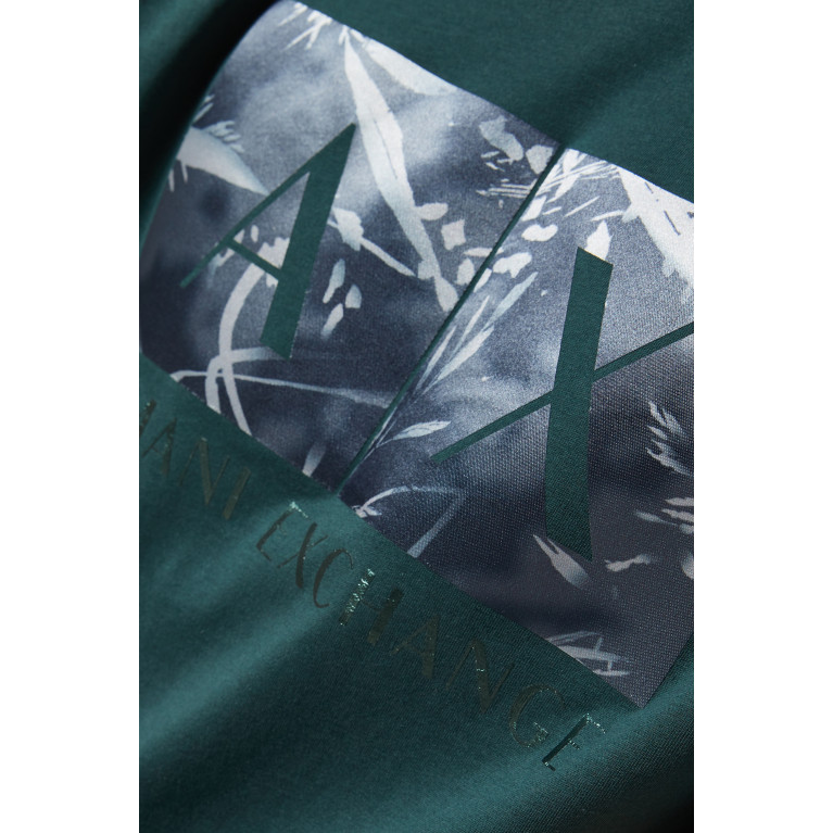 Armani Exchange - Graphic Logo T-Shirt Cotton Green