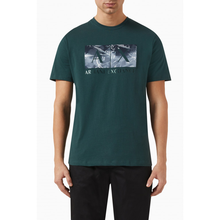 Armani Exchange - Graphic Logo T-Shirt Cotton Green