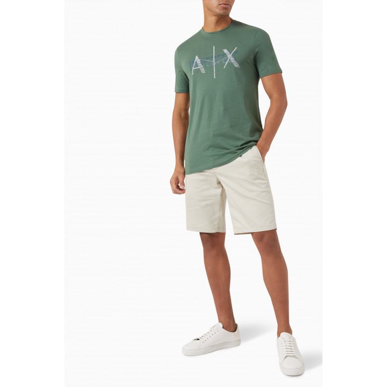 Armani - Logo T-shirt in Cotton Green