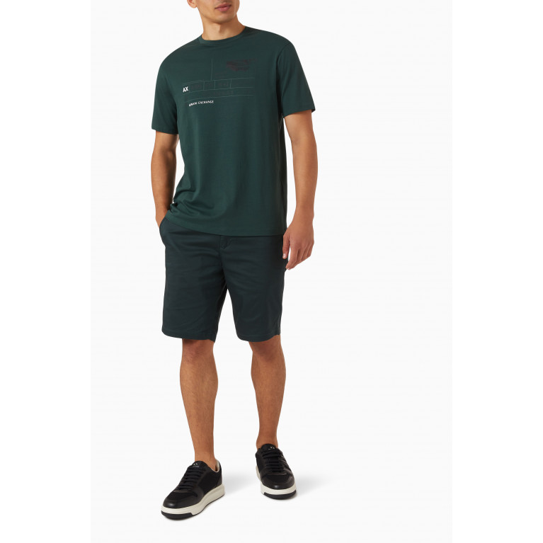 Armani Exchange - Urban Fields T-shirt in Cotton Jersey Green