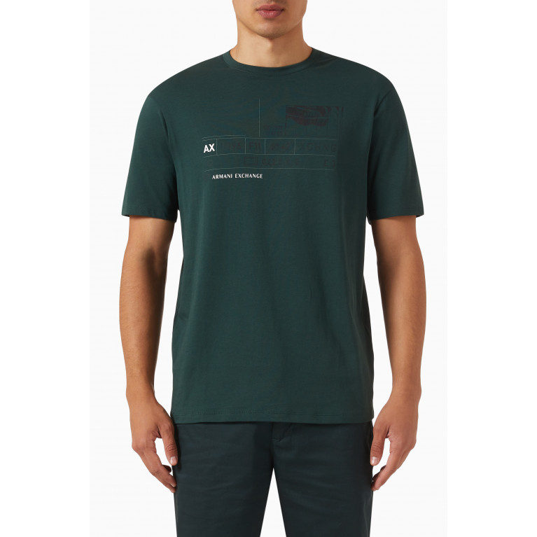 Armani Exchange - Urban Fields T-shirt in Cotton Jersey Green