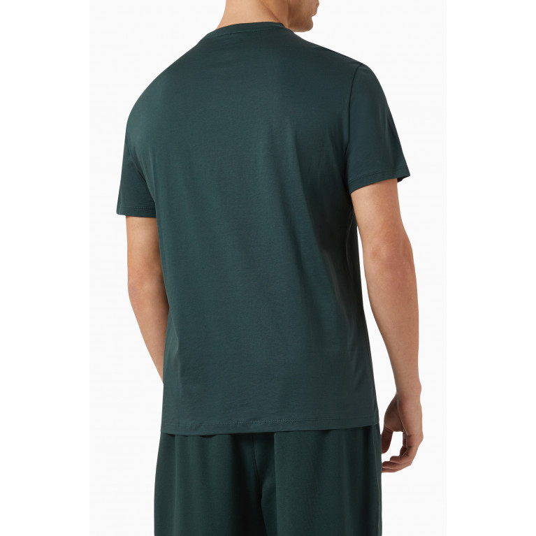 Armani - Graphic Golden Foil Logo T-shirt in Cotton Green