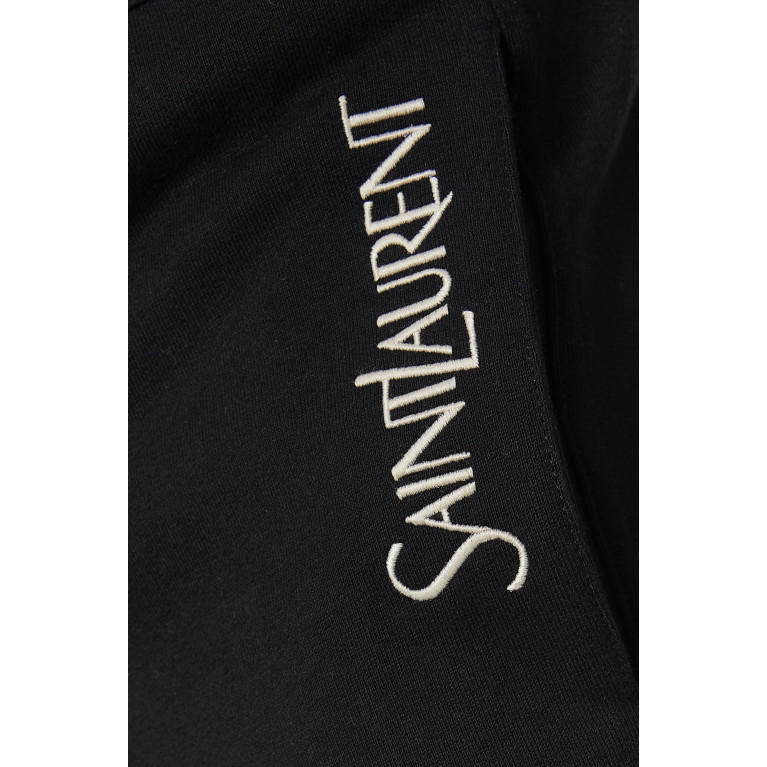 Saint Laurent - Logo Sweatpants in Cotton Fleece