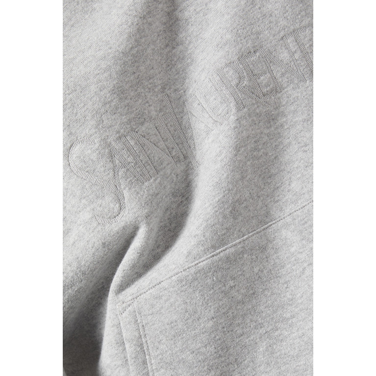 Saint Laurent - Logo Hoodie in Cotton Fleece