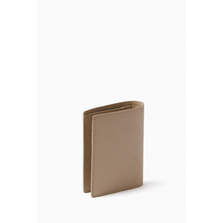 Saint Laurent - Bi-fold Card Wallet in Grained Leather